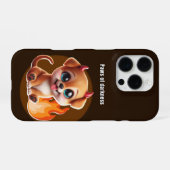 Paws of Darkness Fire Dog Phone Case – Glowing iPhone Hoesje (Achterkant horizontaal)