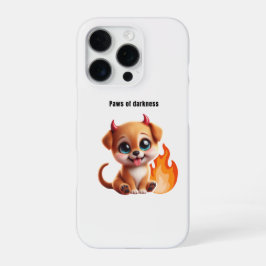 Paws of Darkness Fire Dog Phone Case iPhone 16 Pro Hoesje