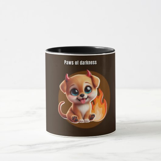 Paws of Darkness Fire Glow Dog Mug – DarkAesthetic Mok (Midden)