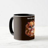 Paws of Darkness Fire Glow Dog Mug – DarkAesthetic Mok (Voorkant links)