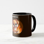 Paws of Darkness Fire Glow Dog Mug – DarkAesthetic Mok (Voorkant rechts)