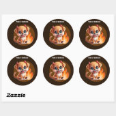 Paws of Darkness Fire Glow Dog Sticker – Dark  (Vel)