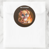 Paws of Darkness Fire Glow Dog Sticker – Dark  (Tas)