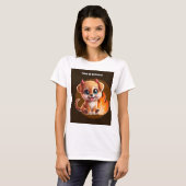 Paws of Darkness Fire Glow Dog T-Shirt – Dark (Voorkant volledig)