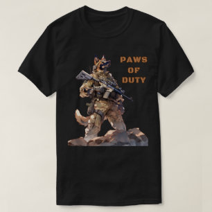 Paws of Duty K9 Militaire werkhonden T-shirt