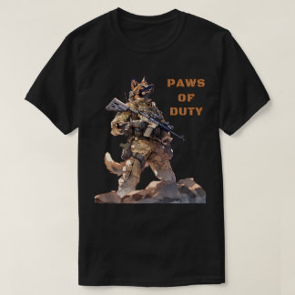 Paws of Duty K9 Militaire werkhonden T-shirt