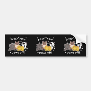 Paws Off! (Katten) Bumpersticker