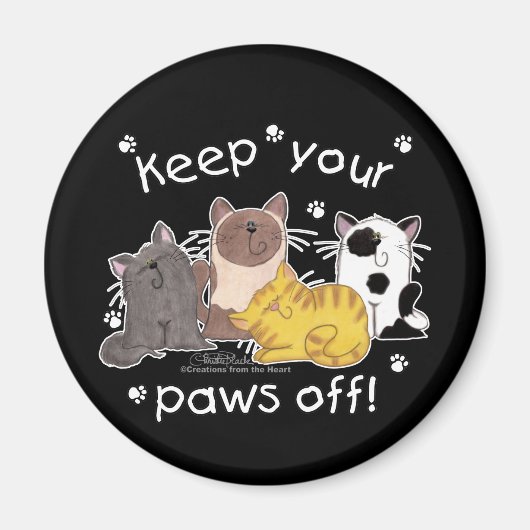 Paws Off! (Katten) Magneet (Voorkant)
