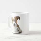 Paws Off My Coffee, Schattige Dog, Custom Koffiemok (Voorkant links)