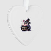 Paws Off My Potion, Kawaii Halloween Witch Cat Cla Ornament (voorkant)