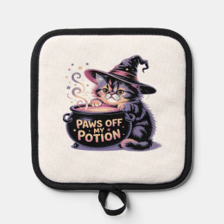 Paws Off My Potion, Kawaii Halloween Witch Cat Cla Pannenlap