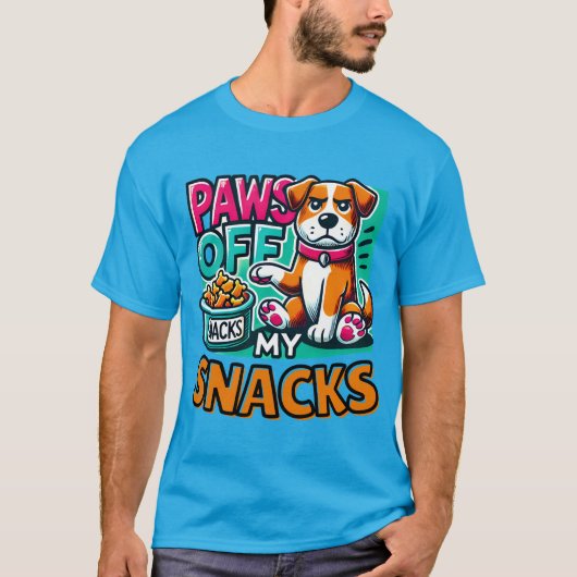 Paws Off My Snacks - grappige hondenliefhebber T-shirt (Voorkant)
