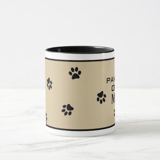 Paws Off Quote Hond Paw Hete Drank Specialiteit Mok (Midden)