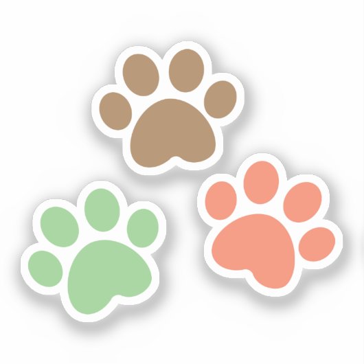 Paws-ontwerp Sticker (Voorkant)
