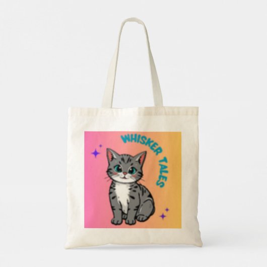 Paws & Pages – De Canvas tas van Cat Lover (Achterkant)