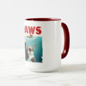 PAWS Parodie Kat Mouse Humoristische Kat Chasing M Mok (Voorkant rechts)