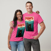 PAWS Parodie Kat Mouse Humoristische Kat Chasing M T-shirt (Unisex)