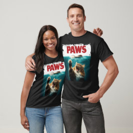 PAWS Parodie Kat Mouse Humoristische Kat Chasing M T-shirt