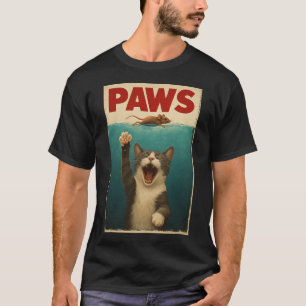 PAWS Parodie Kat Mouse Humoristische Kat Chasing M T-shirt