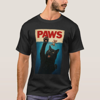 PAWS Parodie Kat Mouse Humoristische Kat Chasing M T-shirt