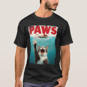 Paws Parodie Kat Muis Humoristische Kat Chasing Mu T-shirt (Voorkant)