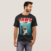 Paws Parodie Kat Muis Humoristische Kat Chasing Mu T-shirt (Voorkant volledig)