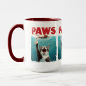 PAWS Parodie Kattenmuis Grappige Kattenliefhebber Mok (Links)