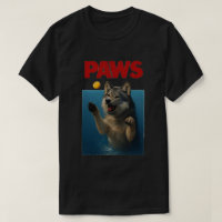 Paws Parodie Zwarte Wolf Jagt Schattige Bange Muis
