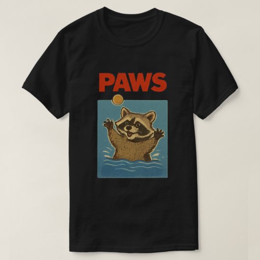 Paws Parody Black raco Chasing Cute Scared Mouse  T-shirt (Design voorkant)