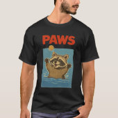 Paws Parody Black raco Chasing Cute Scared Mouse  T-shirt (Voorkant)