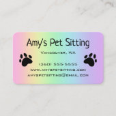 Paws Pastel Regenboog Visitekaartjes (Voorkant)