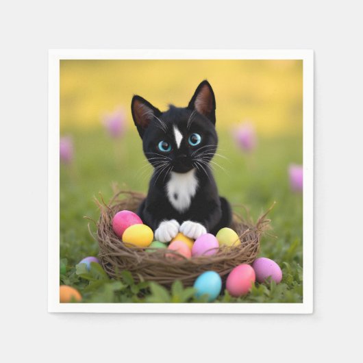 Paws, Pastels & Spint: Felini's Paasnest Servet (Voorkant)