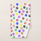 Paws Pattern Animal Paw Hondenliefhebber Colorful  Bad Handdoek (Handdoek)