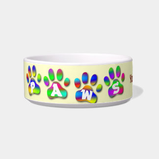 Paws Personalized Dish for Your Pet Dog of Cat Voerbakje
