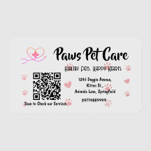 Paws Pet Care Pet Shop Logo Naam Barcode 