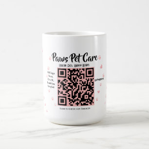 Paws Pet Care Pet Shop Logo Naam Barcode  Koffiemok