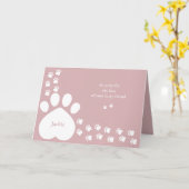 Paws Pet Dog Cat Loss of Puppy Kaart (Gele Bloem)