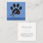 Paws Pet Grooming Salon Vierkante Visitekaartje (Voorkant / Achterkant)