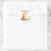 Paws & Petals for Mother’s Day Vierkante Sticker (Tas)