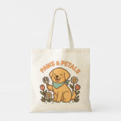 Paws & Petals – Schattige Gardening Dog Shirt voor Tote Bag (Achterkant)