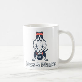 Paws & Planks Buff Dog Gym Poster Koffiemok