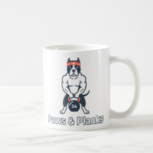 Paws & Planks Buff Dog Gym Poster Koffiemok