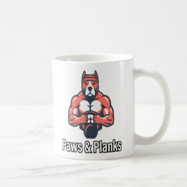 Paws & Planks Spierhond Fitness Poster Koffiemok
