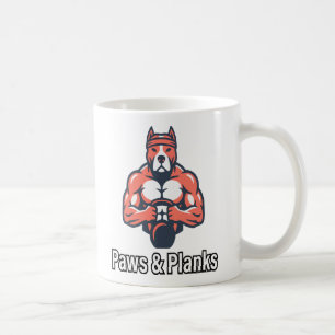Paws & Planks Spierhond Fitness Poster Koffiemok