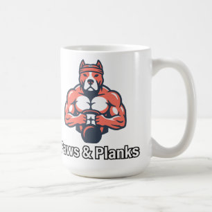 Paws & Planks Spierhond Fitness Poster Koffiemok