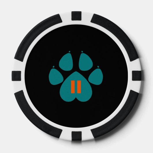 PAWS PLAYING CARDS POKER CHIPS (Voorkant)
