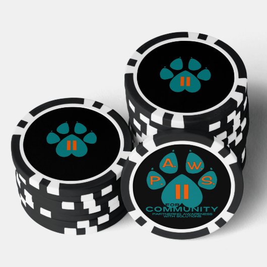 PAWS PLAYING CARDS POKER CHIPS (Opstapeling)