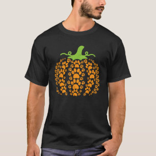 Paws Pompoen Grappige Halloween Kostuum Hond Kat H T-shirt