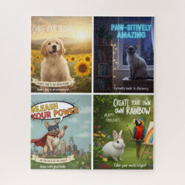 Paws & Positiviteit: Je Dagelijkse Dosis Inspirati Legpuzzel
