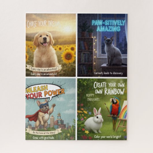 Paws & Positivity: Your Daily Dose of Inspiration Legpuzzel (Verticaal)